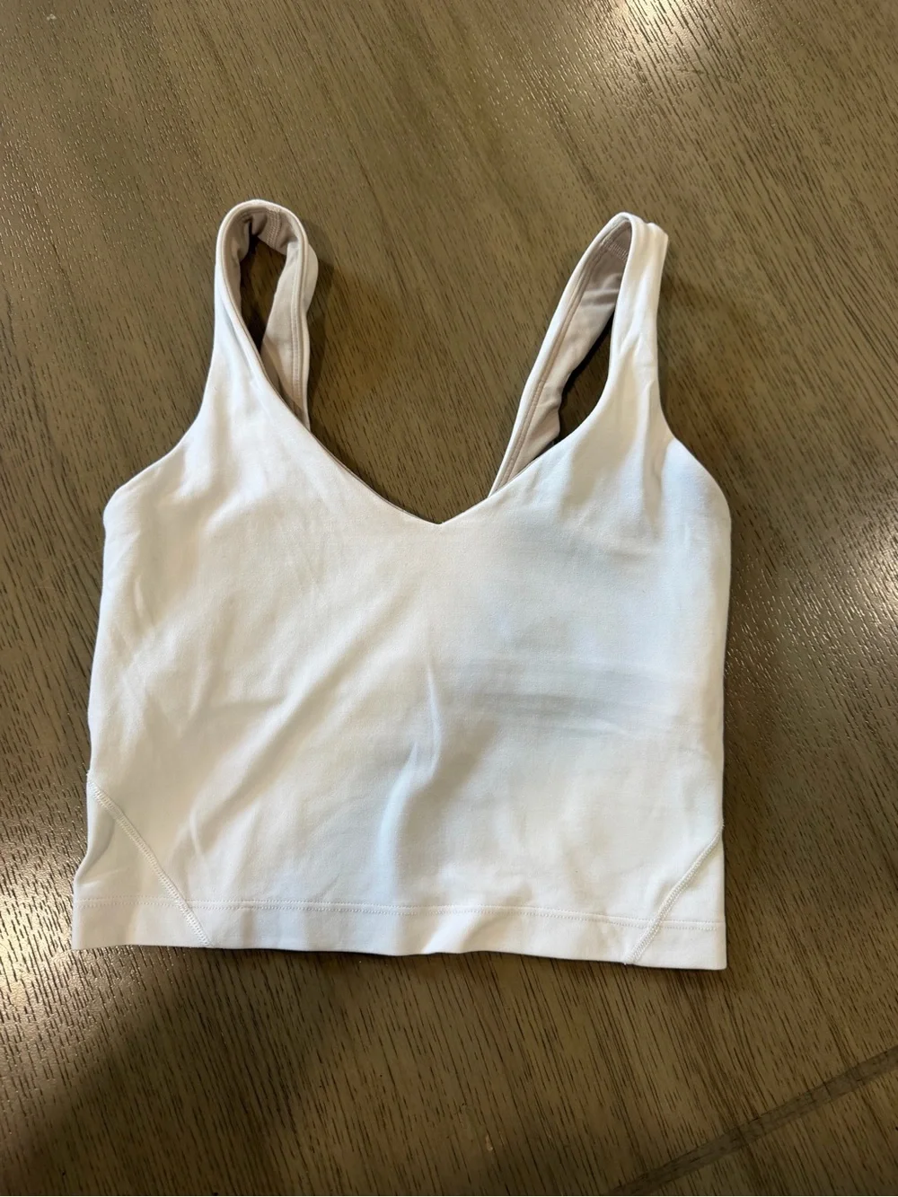 lululemon athletica white workout bra top